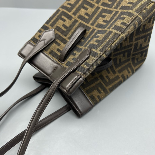 Fendi Mini Origami Zucca Calfskin Brown Dark Brown