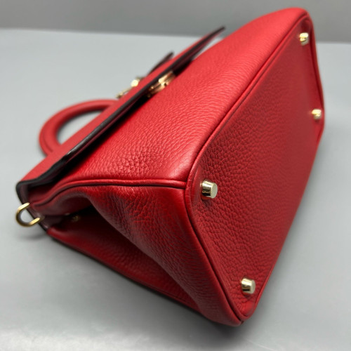 Dior Small Be Dior Flap Grained Calfskin Red