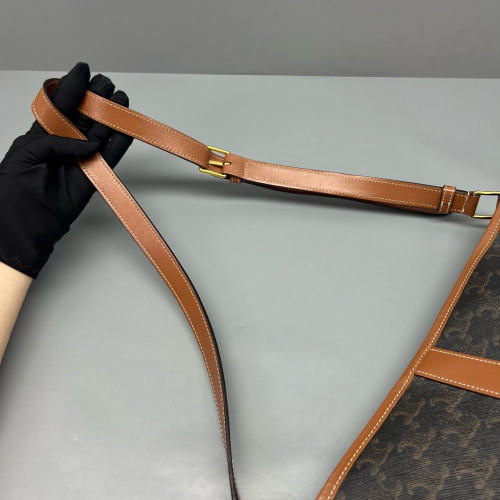 Celine Triomphe Bucket Bag Mediun Triomphe Brown Black Celine Triomphe Bucket Bag Mediun Triomphe Brown Black