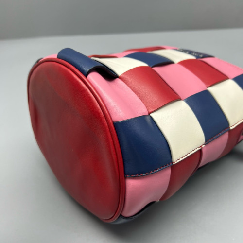 Miu Miu Bucket Calfskin Pink Blue Red