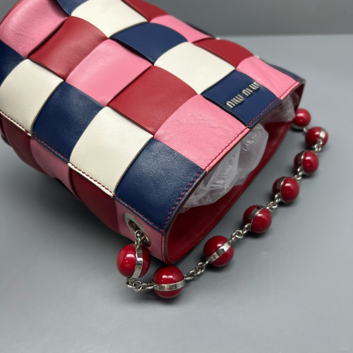 Miu Miu Bucket Calfskin Pink Blue Red