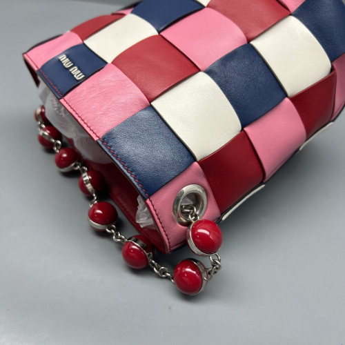 Miu Miu Bucket Calfskin Pink Blue Red