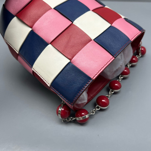 Miu Miu Bucket Calfskin Pink Blue Red