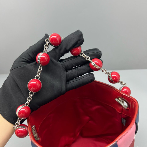 Miu Miu Bucket Calfskin Pink Blue Red