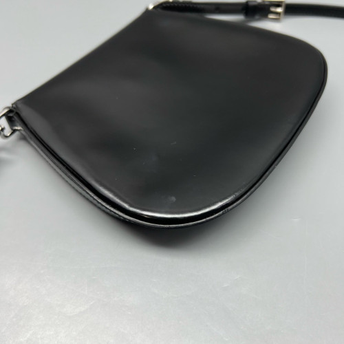 Prada Saddle Bag Glace Calfskin Black