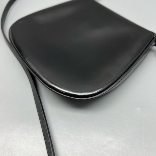 Prada Saddle Bag Glace Calfskin Black