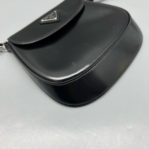 Prada Saddle Bag Glace Calfskin Black