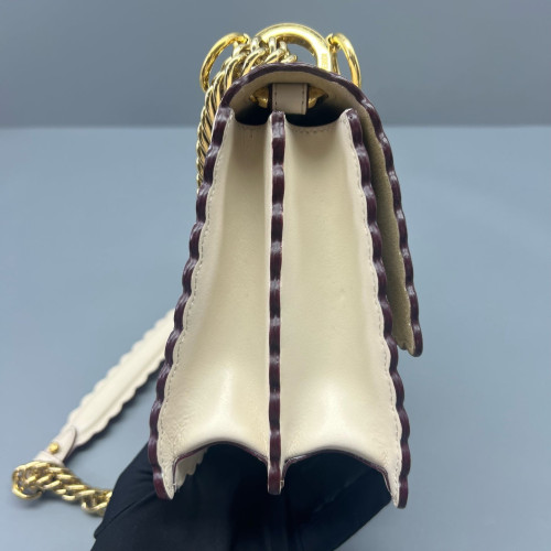 Fendi Small Kan I Calfskin White