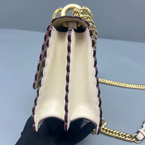 Fendi Small Kan I Calfskin White
