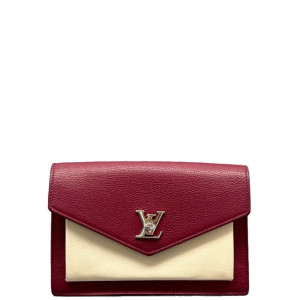 Louis Vuitton Mylockme Chain Pochette Calfskin Red White
