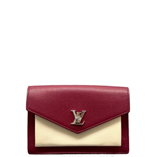 Louis Vuitton Mylockme Chain Pochette Calfskin Red White