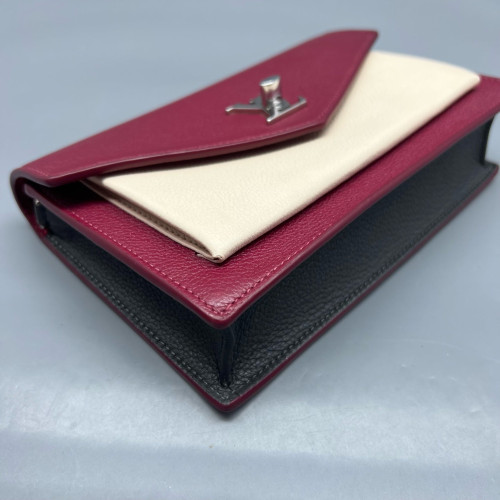 Louis Vuitton Mylockme Chain Pochette Calfskin Red White