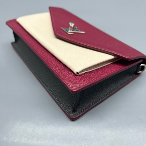 Louis Vuitton Mylockme Chain Pochette Calfskin Red White