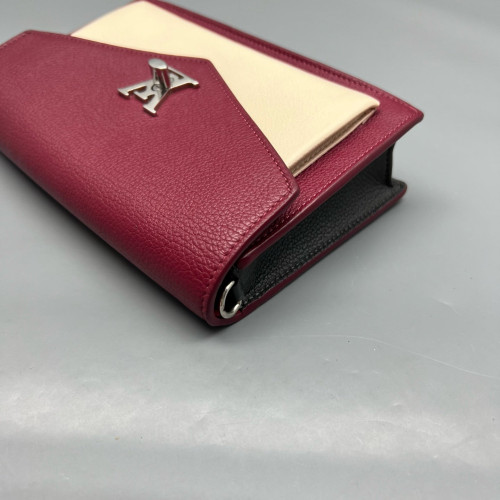 Louis Vuitton Mylockme Chain Pochette Calfskin Red White