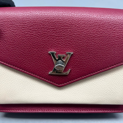 Louis Vuitton Mylockme Chain Pochette Calfskin Red White