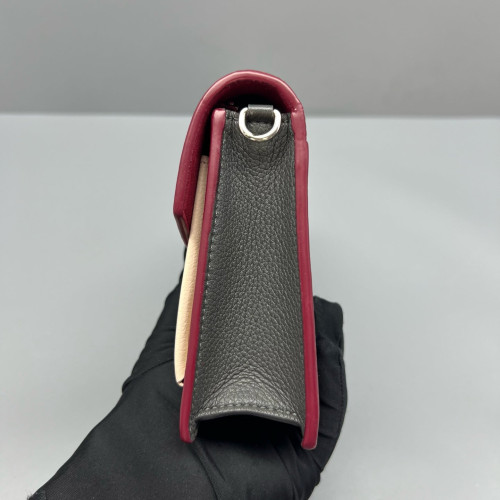 Louis Vuitton Mylockme Chain Pochette Calfskin Red White