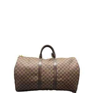 Louis Vuitton Keepall Bandouliere 55 Damier Ebene Brown