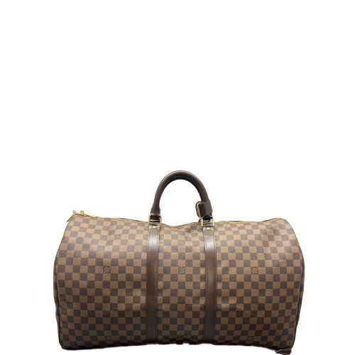 Louis Vuitton Keepall Bandouliere 55 Damier Ebene Brown