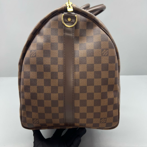 Louis Vuitton Keepall Bandouliere 55 Damier Ebene Brown