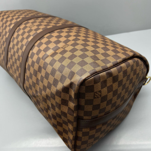 Louis Vuitton Keepall Bandouliere 55 Damier Ebene Brown