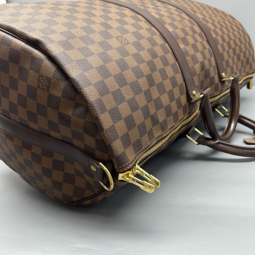 Louis Vuitton Keepall Bandouliere 55 Damier Ebene Brown