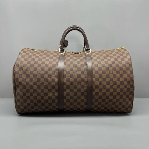 Louis Vuitton Keepall Bandouliere 55 Damier Ebene Brown