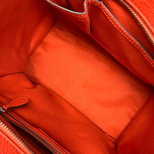 Celine Medium Luggage Phantom Grained Calfskin Red Orange