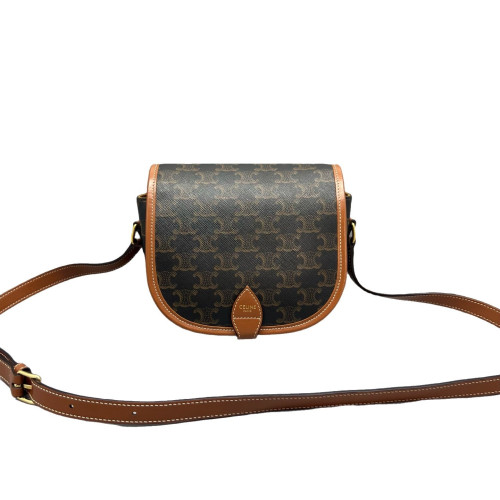 Celine Medium Folco Bag Triomphe Brown Black