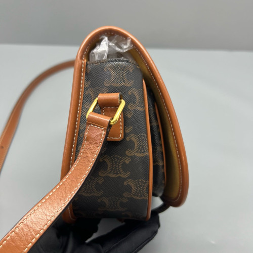Celine Medium Folco Bag Triomphe Brown Black