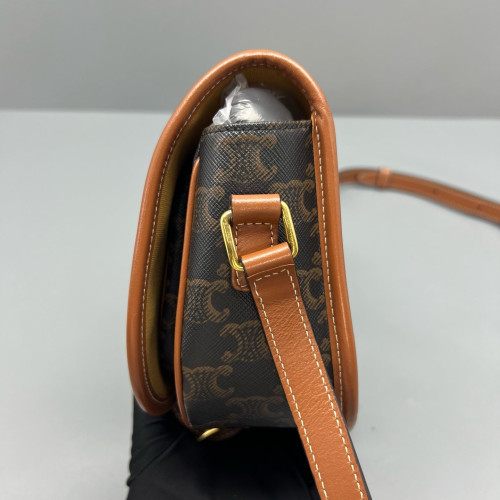 Celine Medium Folco Bag Triomphe Brown Black