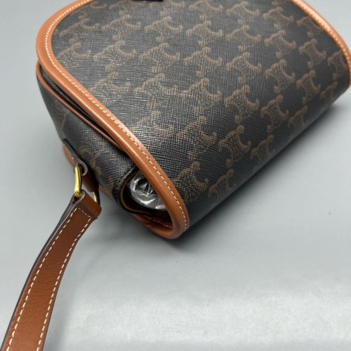 Celine Medium Folco Bag Triomphe Brown Black
