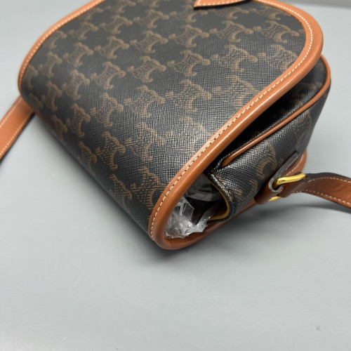 Celine Medium Folco Bag Triomphe Brown Black