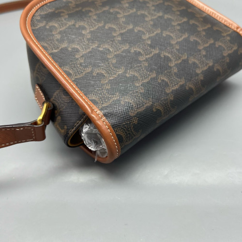 Celine Medium Folco Bag Triomphe Brown Black