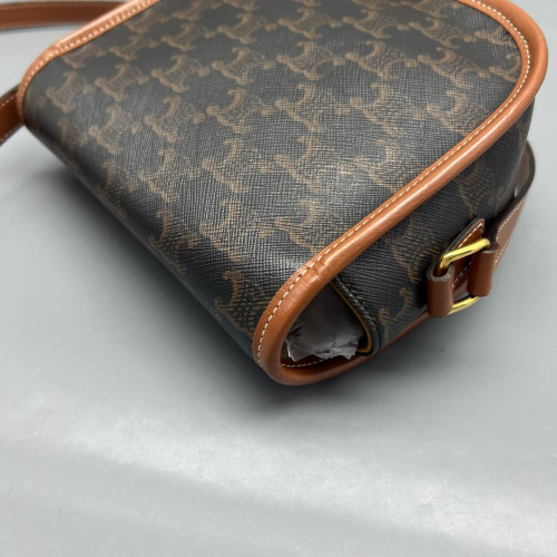 Celine Medium Folco Bag Triomphe Brown Black