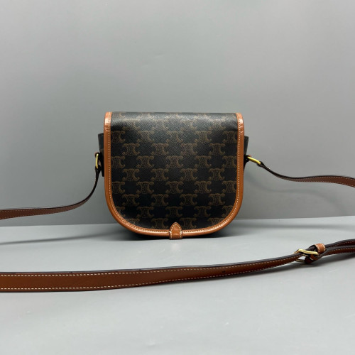 Celine Medium Folco Bag Triomphe Brown Black