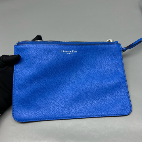 Dior Medium Diorissimo Tote Grained Calfskin Blue