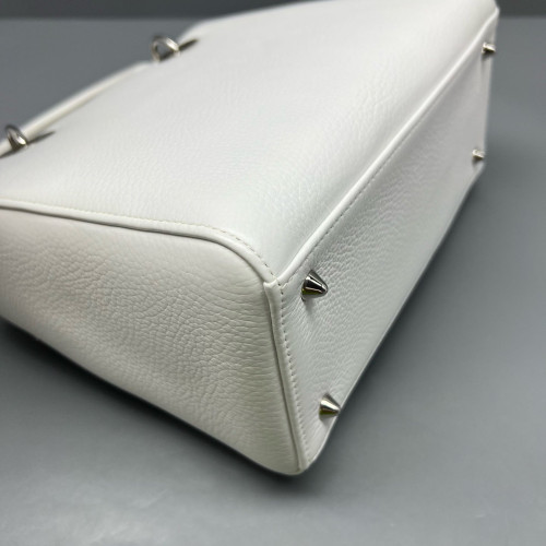 Dior Medium Lady Dior Grained Calfskin White Pink Black