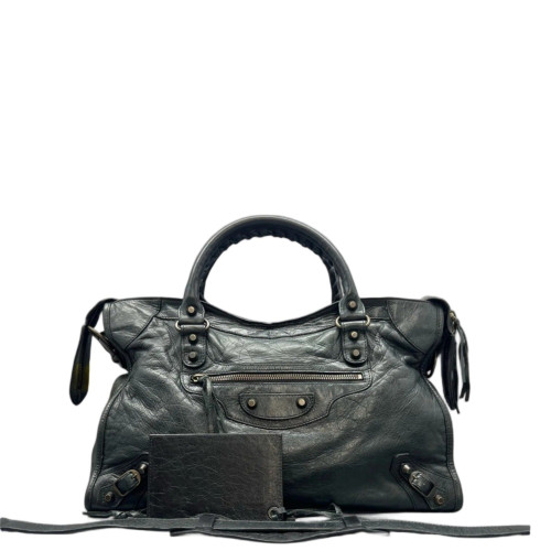Balenciaga Medium City Arena Lambskin Dark Green