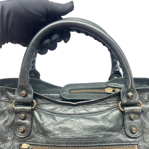 Balenciaga Medium City Arena Lambskin Dark Green