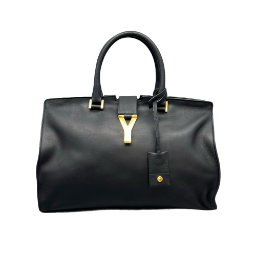 Yves Saint Laurent Medium Cabas Chyc Calfskin Black