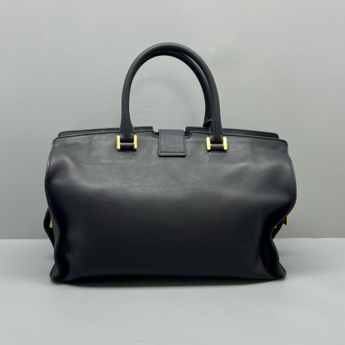 Yves Saint Laurent Medium Cabas Chyc Calfskin Black