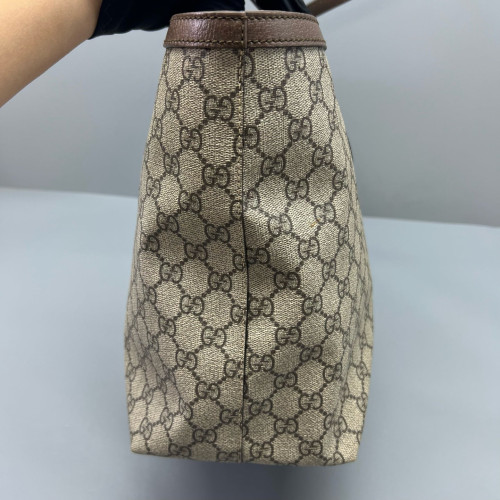 Gucci Ophidia Tote Bag GG Supreme Monogram Beige Ebony