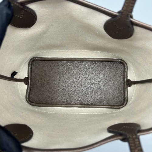 Gucci Small Interlocking G Tote GG Supreme Monogram Beige Ebony Brown Green