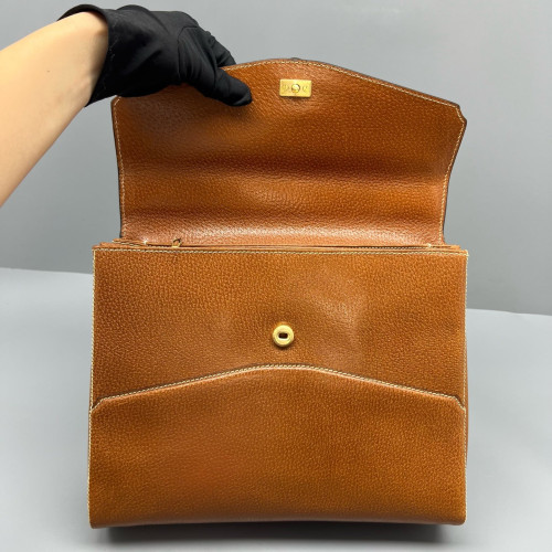 Gucci Bamboo Handbag Calfskin Tan
