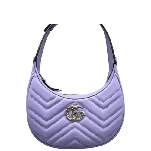 Gucci Matelasse Small GG Marmont Half Moon Hobo Calfskin Purple Gucci Matelasse Small GG Marmont Half Moon Hobo Calfskin Purple