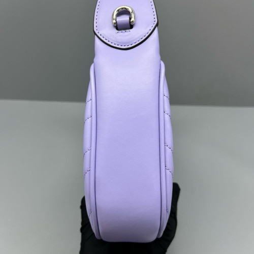 Gucci Matelasse Small GG Marmont Half Moon Hobo Calfskin Purple Gucci Matelasse Small GG Marmont Half Moon Hobo Calfskin Purple