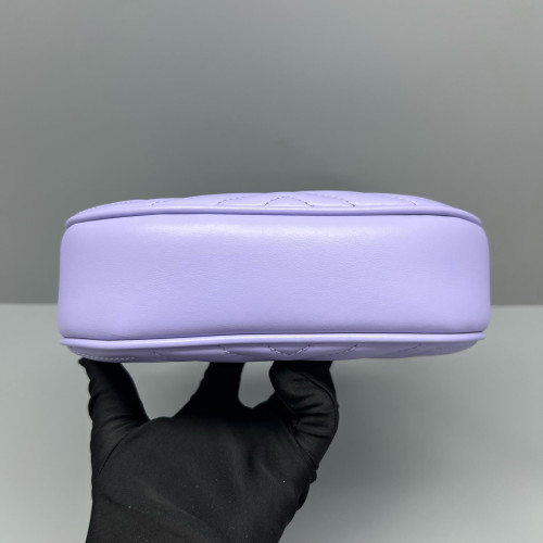 Gucci Matelasse Small GG Marmont Half Moon Hobo Calfskin Purple Gucci Matelasse Small GG Marmont Half Moon Hobo Calfskin Purple