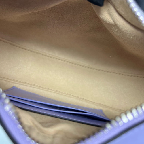 Gucci Matelasse Small GG Marmont Half Moon Hobo Calfskin Purple Gucci Matelasse Small GG Marmont Half Moon Hobo Calfskin Purple