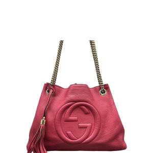 Gucci Medium Soho Shoulder Bag Calfskin Fuchsia