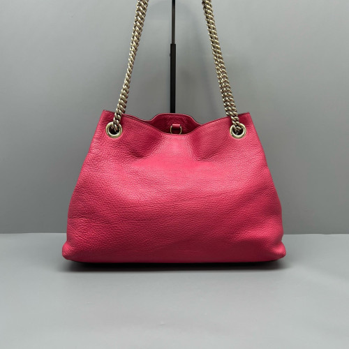 Gucci Medium Soho Shoulder Bag Calfskin Fuchsia